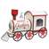 All aboard the Merry Christmas Train! This vintage-inspired metal train boasts classic white, red, and green Christmas colors and reads, "Merry Christmas" in red lettering. The train engine measures 15.75" high by 8.75" wide by 26" long.;