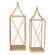 Distressed Golden Metal Open Air Lanterns - 2/Set 70171;