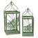 Distressed Green Metal Dragonfly Lanterns - 2/Set 70172;