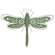 Distressed Green Metal Wall Dragonfly 70179;
