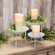 3 Set - Pastel Metal Standing Candle Trays