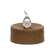 Short Distressed Brown Timer Tealight 1.25" x 1.5"