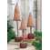 Red Ticking Stripe Tree on Base, 13"