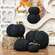 Black Chenille Pumpkin 7.5"