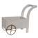 Distressed White Wooden Garden Cart Planter HAC2438;
