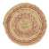 Woven Natural and Rose Seagrass Table Mat - 8" HAC2443;
