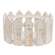 Distressed White Wooden Picket Jar Candle Holder - 9.5" HAC2460;
