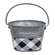 Black & White Buffalo Check Mini Oval Pail 14584A;