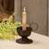 Rusty Look Metal Urn Bowl Taper Holder