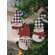 3/Set, Buffalo Check Snowman Hat Ornaments