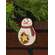 Roly Poly Wooden Snowman Ornament w/star