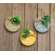 Our Nest Round Sign Ornament w/Greenery, 3 Asstd.