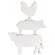 3/Set, Shabby Chick Farm Animal Stacking Sitters