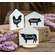 3/Set, Farm Animal Silhouettes House Blocks