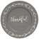 Always Grateful Floral Band Plates, 3 Asstd