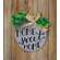 Home Sweet Home Round Sign w/Greenery