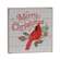 Merry Christmas Cardinal & Holly Square Block Sign 37963;