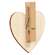 12 Set - Wooden Gold Tipped Heart Clips