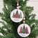 Season's Greetings Plaid Woodland Round Ornament, 2 Asstd. 38878;