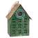 Distressed Green Metal Winter Birdhouse with Wreath 60518;