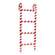 Distressed Wooden Candy Cane Stripe Ladder, 29"H 60538;