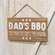 Dad's BBQ Wood Hanging Sign