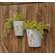 2/Set, Washed Metal Sunflower & Bee Wall Buckets