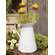Shabby Chic White Metal Water Pitcher 70187;