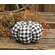Black & White Gingham Stuffed Pumpkin 6.5"