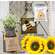 Bee Happy Mustard Check and Burlap Pillow Hanger