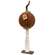 Primitive Mossy Top Pumpkin on Pedestal - 19.5"H
