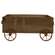 Natural Wooden Wagons with Rusty Wheels, 2/Set - HAC2457;