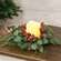 Shimmering Holly Pine & Berries Candle Ring, 3.5" SA112609;