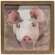Pig Portrait Framed Print, Wood Frame