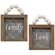 Love or Family Beaded Plaid Mini Frame, 2 Asstd.