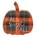 Fall Sweet Fall Plaid Pumpkin Chunky Sitter, 3 Asstd.