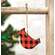 Red & Black Buffalo Check Cardinal Ornament
