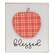 Blessed Plaid Apple Wood Block