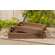 2 Set - Stained Wood Rectangle Trays with Jute Handles