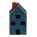 Primitive Blue Wood House Block