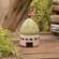Distressed Carved Wood Americana Silo