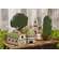 Distressed Carved Wood Americana Silo