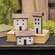 Distressed Gray Wooden Primitive House Sitter - 3 Asstd.