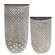 Shabby Chic Round Geometric Wall Buckets, 2/Set 54148;