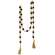 Black, Natural, White Wooden Bead Garland, 57"L