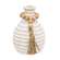 Distressed White Wooden Beaded Athens Vase, 6"H 65383;