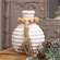 Distressed White Wooden Beaded Athens Vase, 4.75"H 65384;