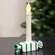 Green and White Striped Candy Taper Holder 65401Green and White Striped Candy Taper Holder 65401;