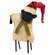 Stuffed Standing Primitive Sheep in Santa Hat