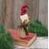 Stuffed Primitive Mouse in Santa Hat